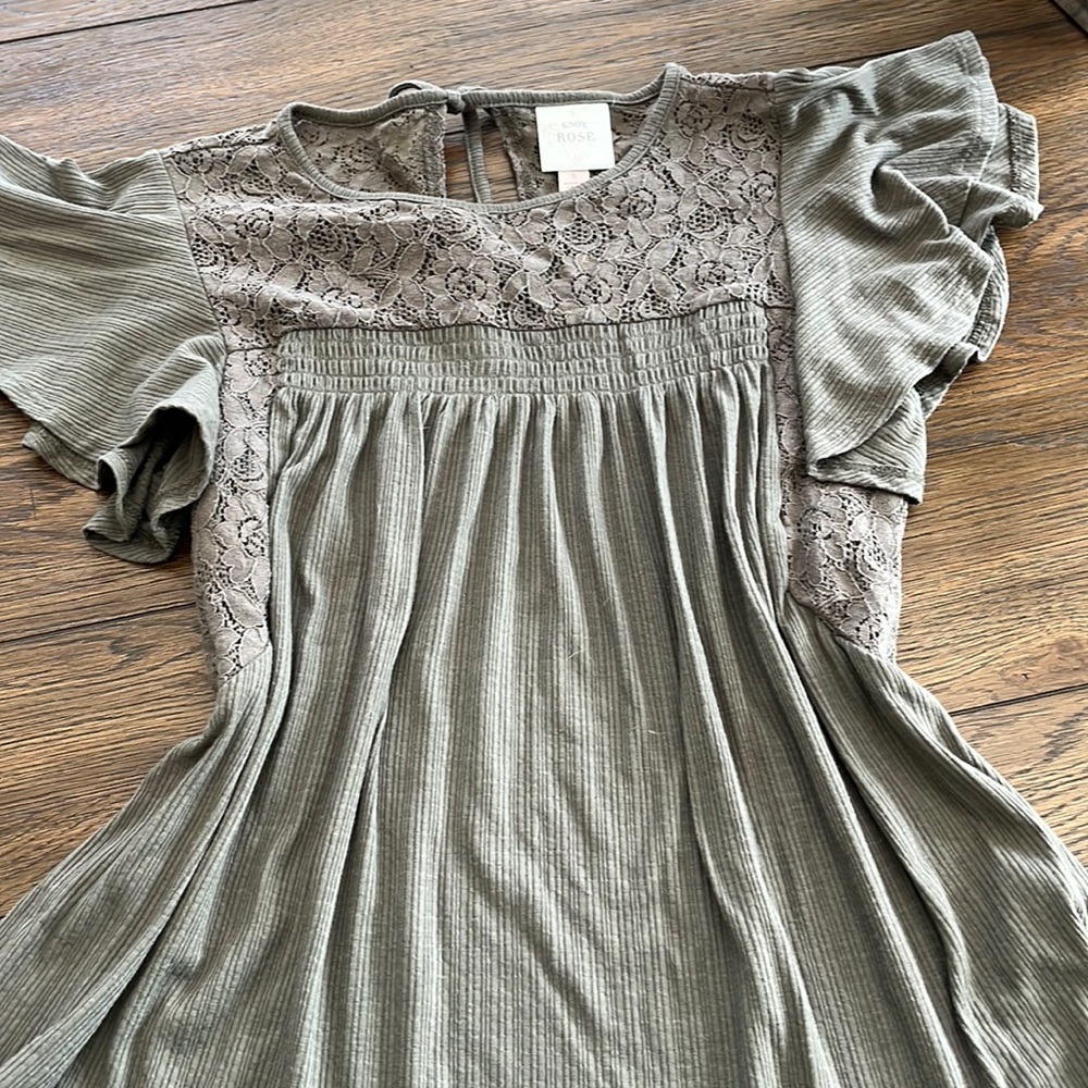 forest green flow top